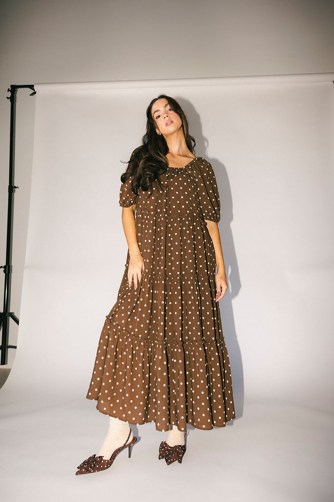 daymaker dress // mocha dot *zoco exclusive*