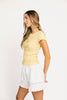 too perfect top // butter yellow
