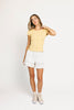 too perfect top // butter yellow
