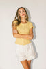 too perfect top // butter yellow