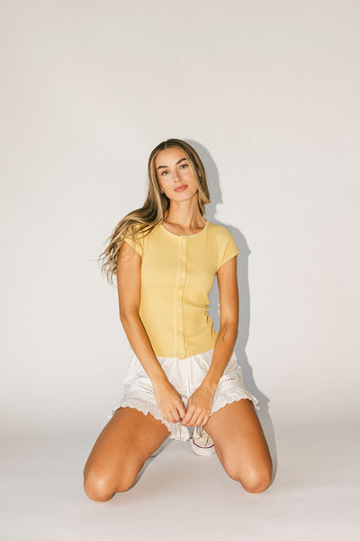 too perfect top // butter yellow