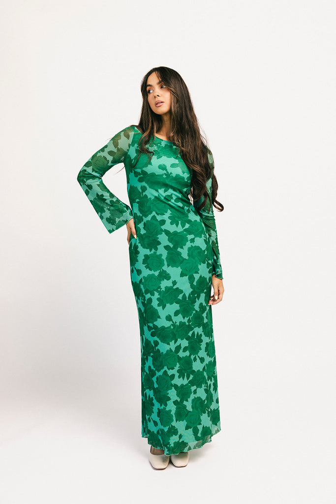 be right there mesh dress // green *zoco exclusive*