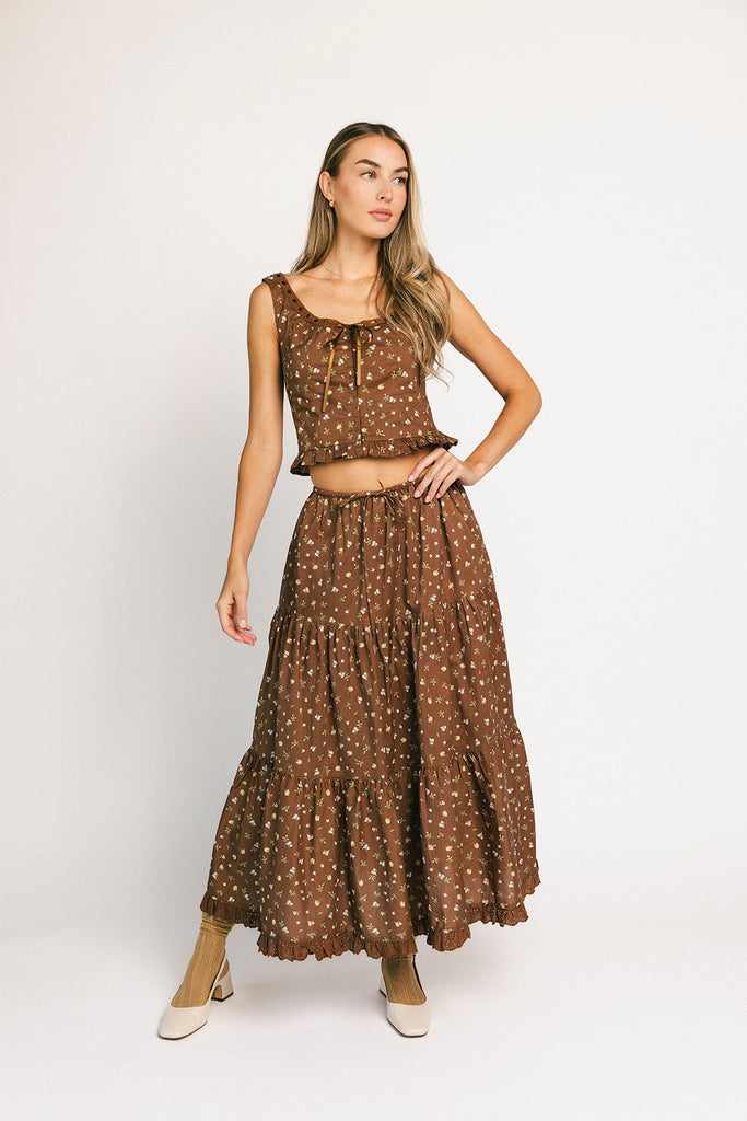 dilly dally set // brown