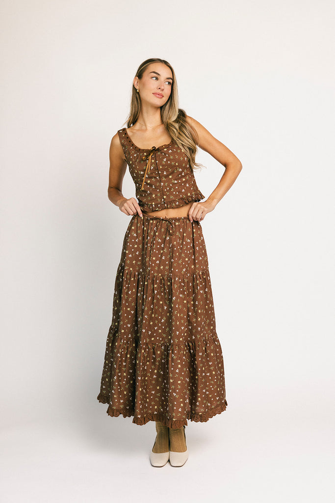 dilly dally set // brown