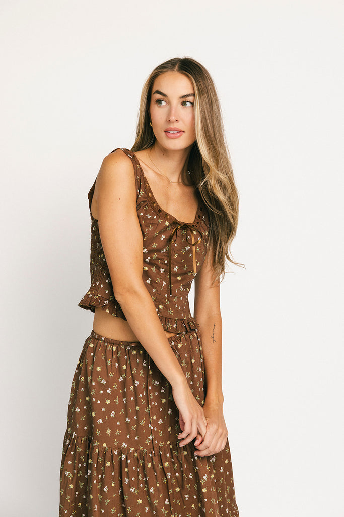 dilly dally set // brown