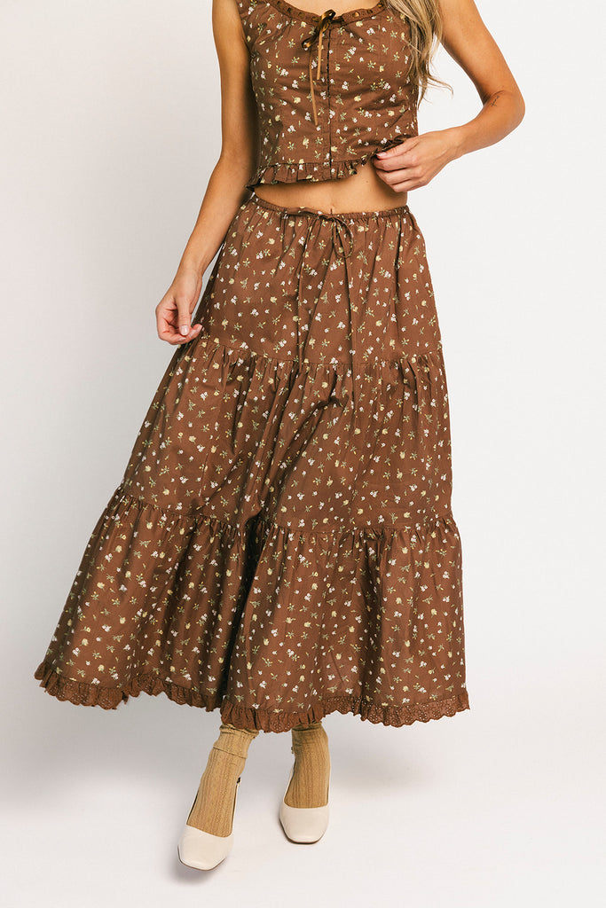 dilly dally set // brown
