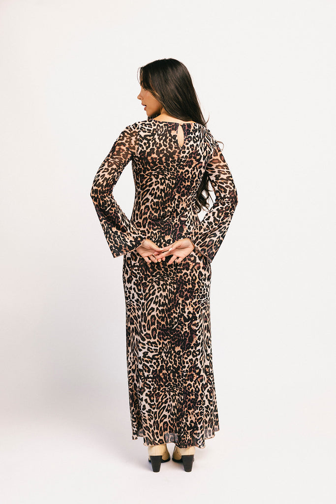be right there mesh dress // leopard *zoco exclusive*