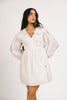 maxwell wrap dress // white *zoco exclusive*