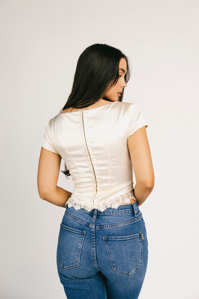 last minute satin top