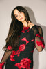 cleo mesh mini dress // red floral *zoco exclusive*