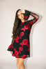 cleo mesh mini dress // red floral *zoco exclusive*