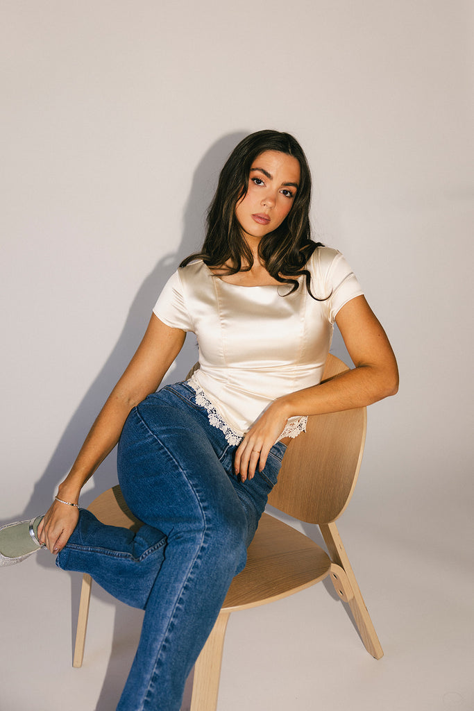 last minute satin top