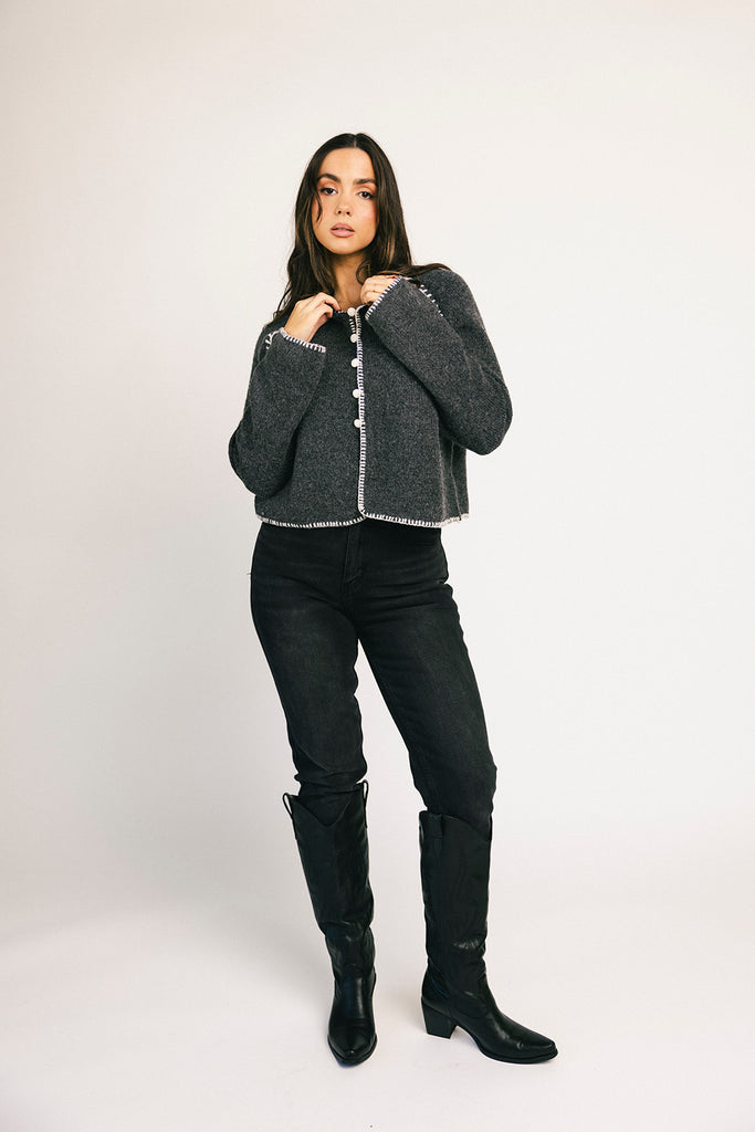 liv cardigan // grey *zoco exclusive*