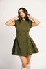 have a seat mini dress // green
