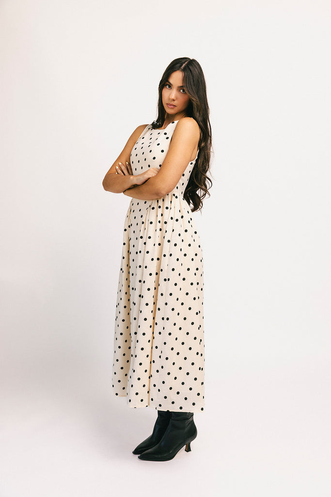 viv midi dress // polka dot *zoco exclusive*