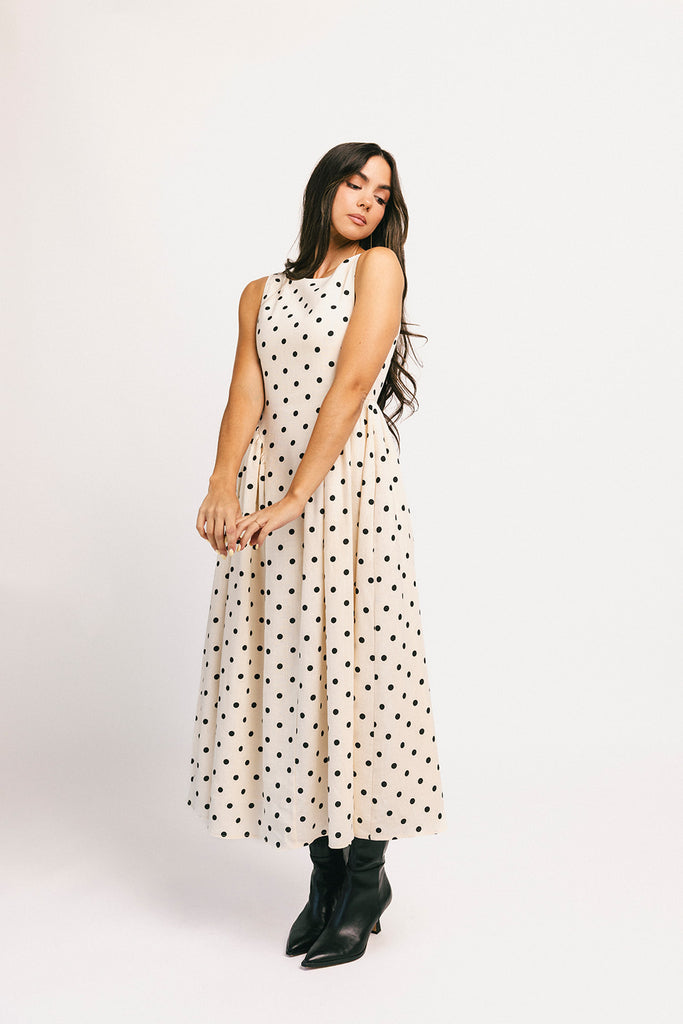 viv midi dress // polka dot *zoco exclusive*
