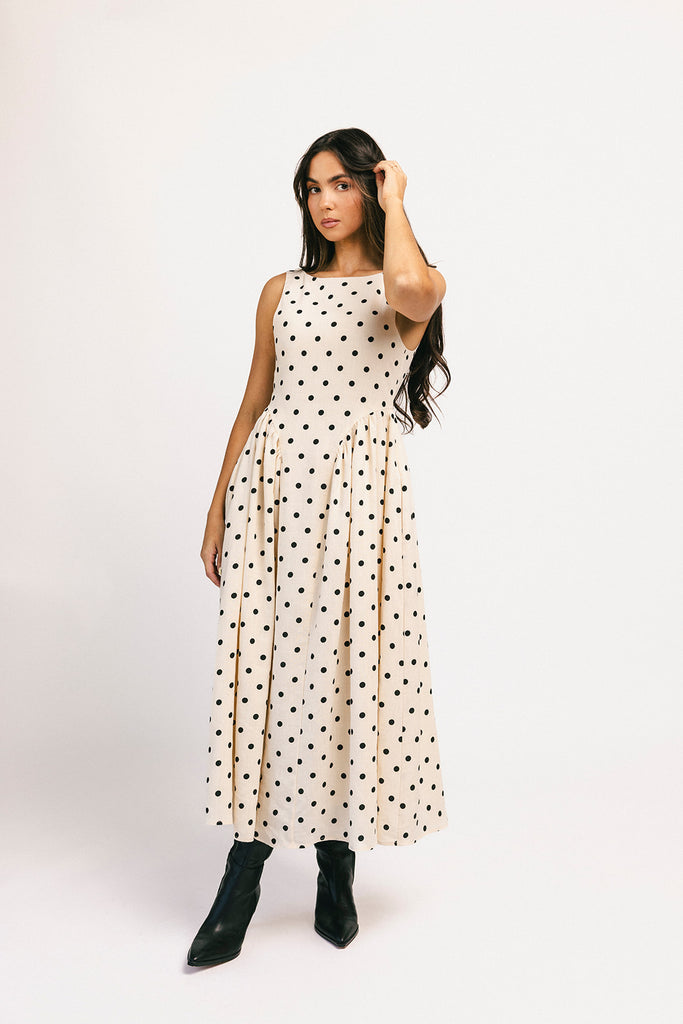 viv midi dress // polka dot *zoco exclusive*