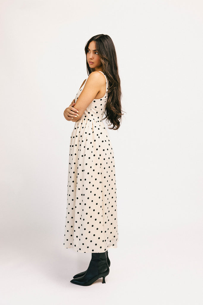 viv midi dress // polka dot *zoco exclusive*
