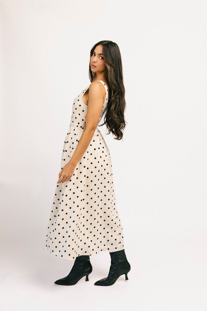 viv midi dress // polka dot *zoco exclusive*
