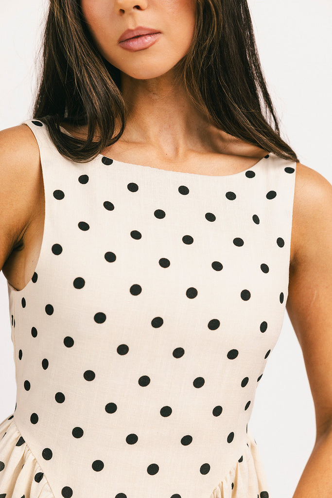 viv midi dress // polka dot *zoco exclusive*