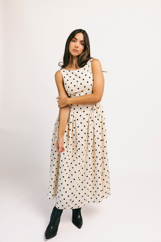 viv midi dress // polka dot *zoco exclusive*