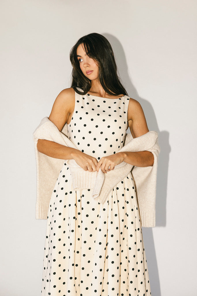 viv midi dress // polka dot *zoco exclusive*