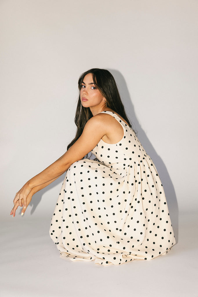 viv midi dress // polka dot *zoco exclusive*