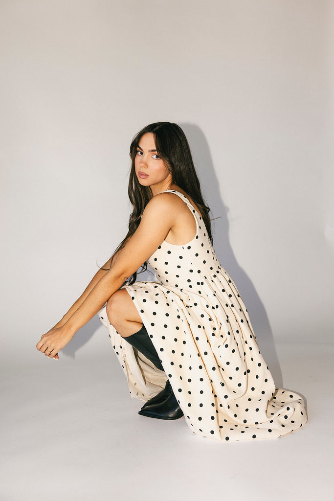 viv midi dress // polka dot *zoco exclusive*
