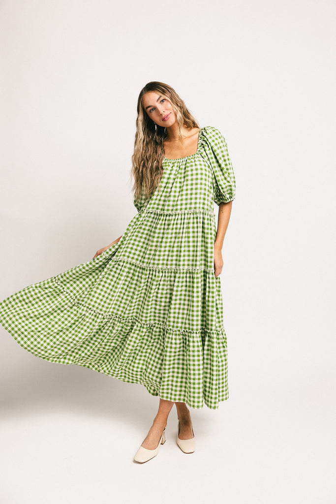 daymaker dress // green gingham *zoco exclusive*