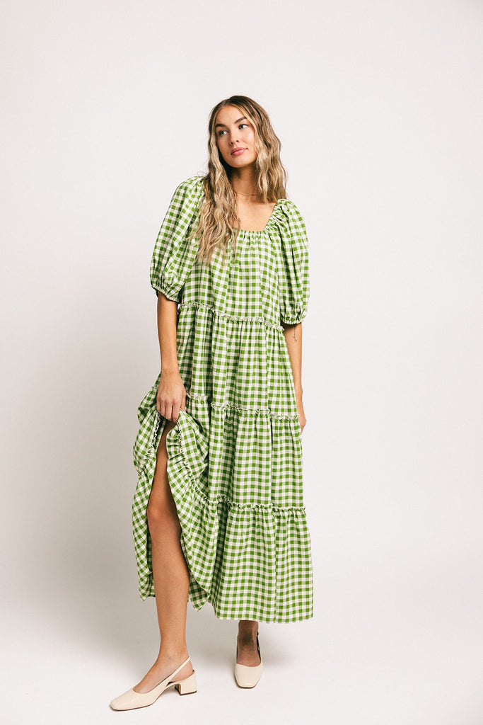 daymaker dress // green gingham *zoco exclusive*