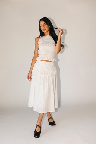 gala midi dress // blue fruit floral *zoco exclusive*