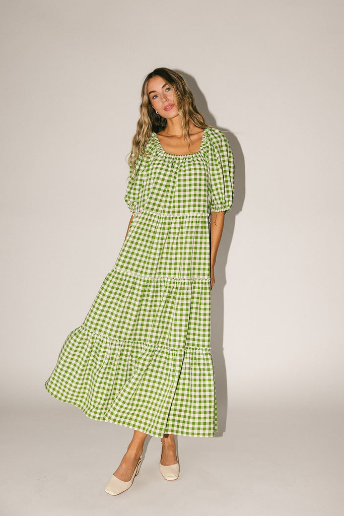 daymaker dress // green gingham *zoco exclusive*