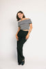 cold shoulder top // black + white
