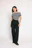 cold shoulder top // black + white
