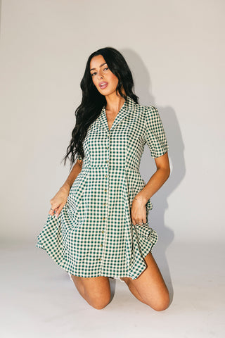 gala midi dress // blue fruit floral *zoco exclusive*