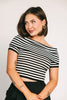 cold shoulder top // black + white