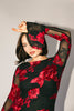 cleo mesh mini dress // red floral *zoco exclusive*