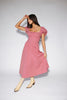 vintage-inspired puff sleeve dress with a square neckline. the perfect red gingham puff sleeve dress for rodeos, family pictures,+ semi-casual occasions.
