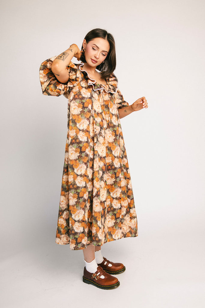 good luck puff sleeve dress // cocoa bloom *zoco exclusive*