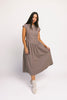 heirloom midi dress // brown gingham *zoco exclusive*