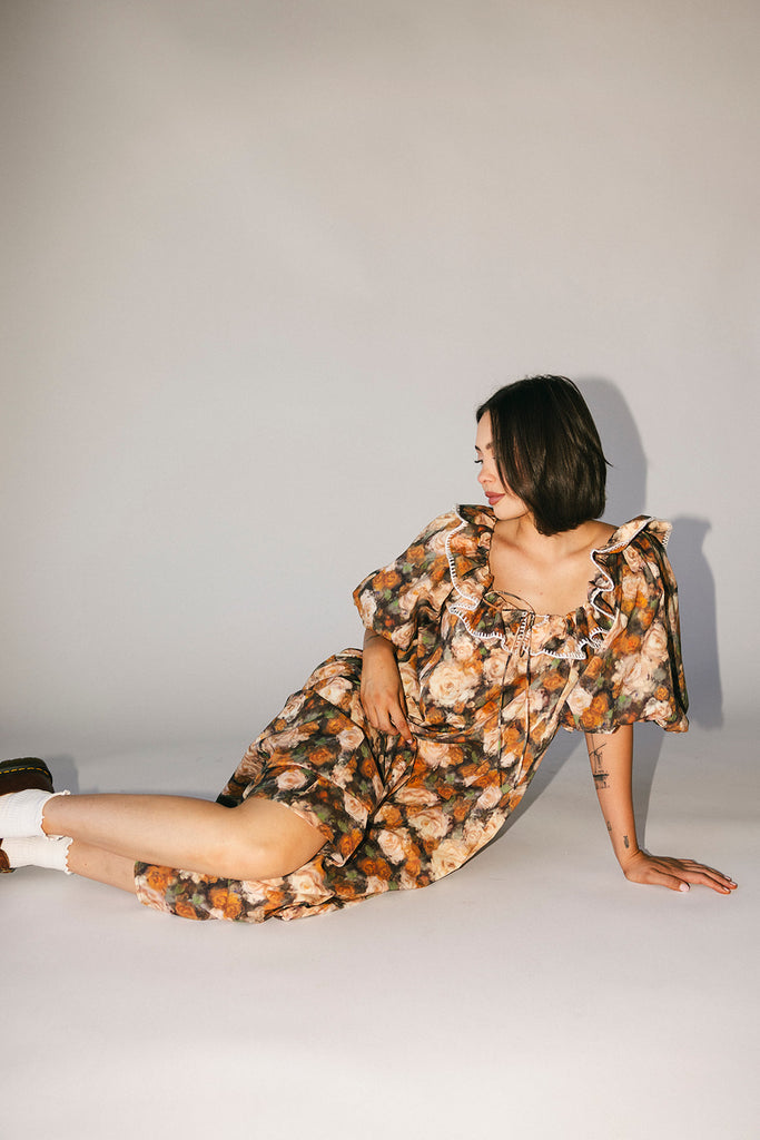 good luck puff sleeve dress // cocoa bloom *zoco exclusive*