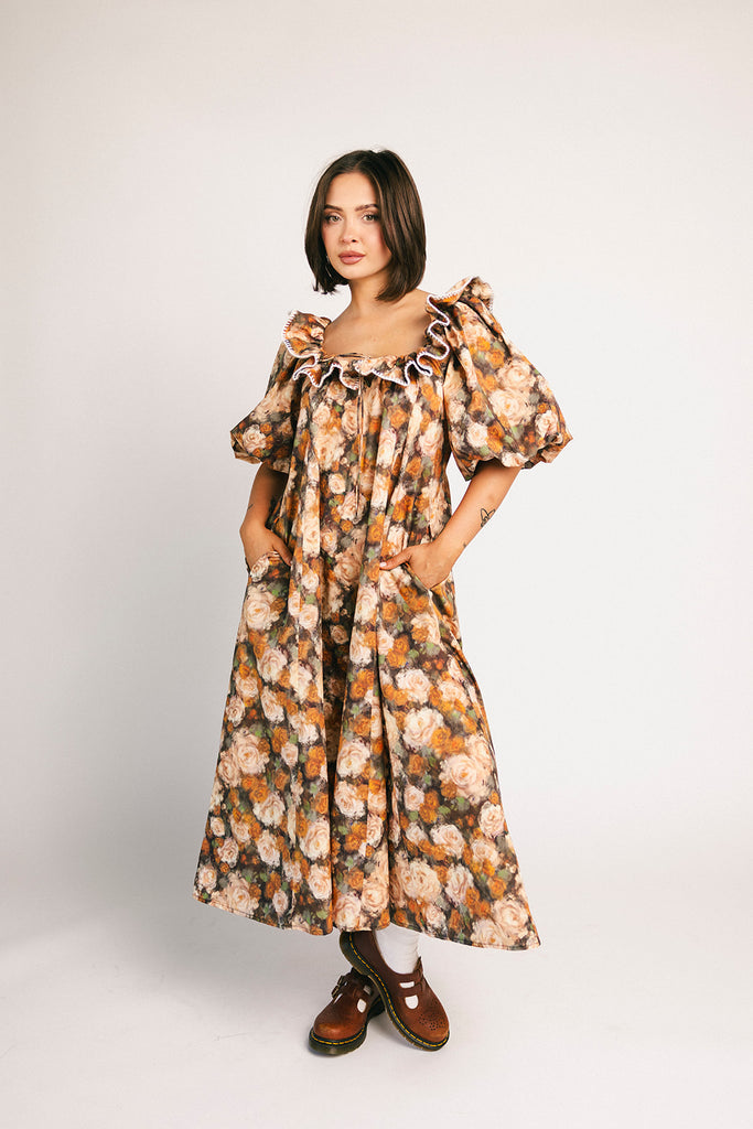 good luck puff sleeve dress // cocoa bloom *zoco exclusive*