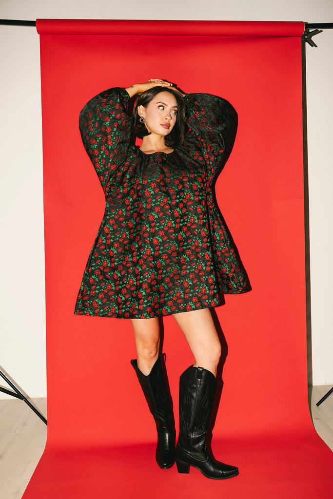 demi dress // red floral *zoco exclusive*