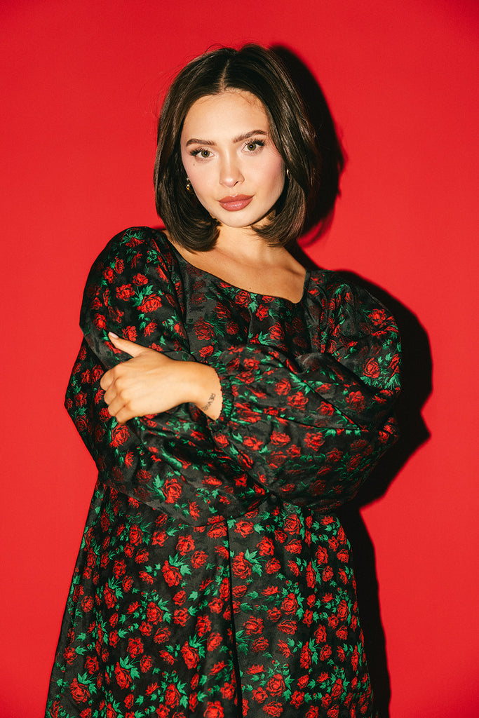 demi dress // red floral *zoco exclusive*