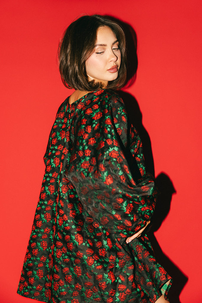 demi dress // red floral *zoco exclusive*