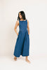 a vintage-inspired denim dress with a boat neckline + a v-shaped waistline. the perfect denim midi dress for family pictures, brunch dates, + special occasions. 

