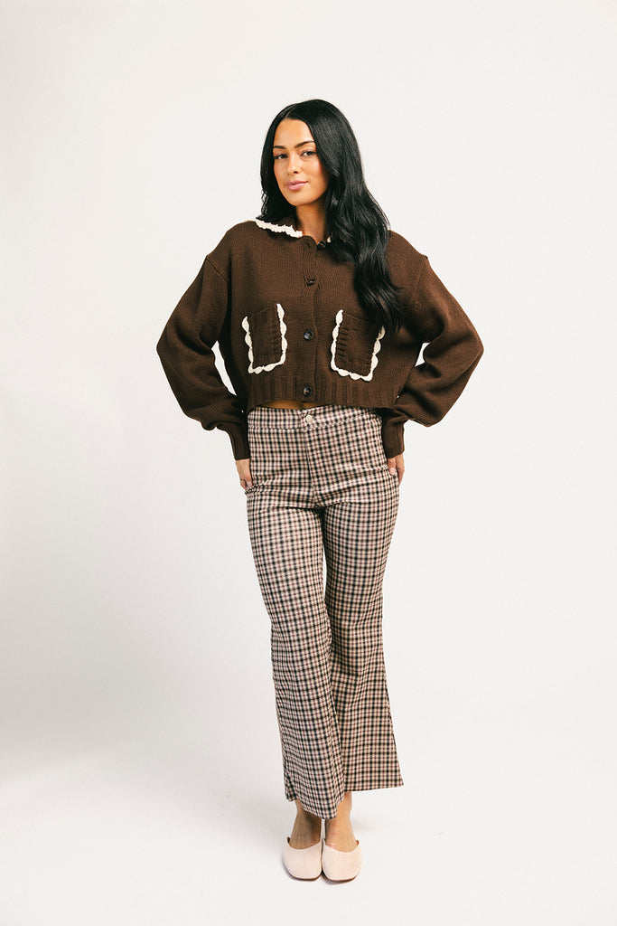 kissable cardigan // chocolate