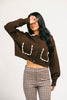 kissable cardigan // chocolate