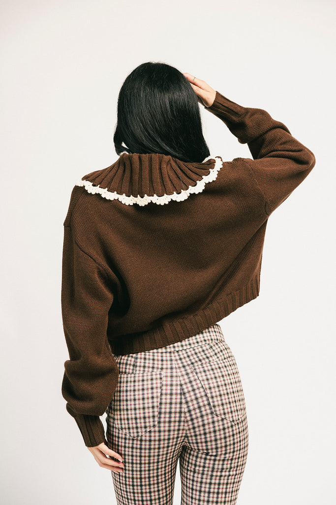 kissable cardigan // chocolate
