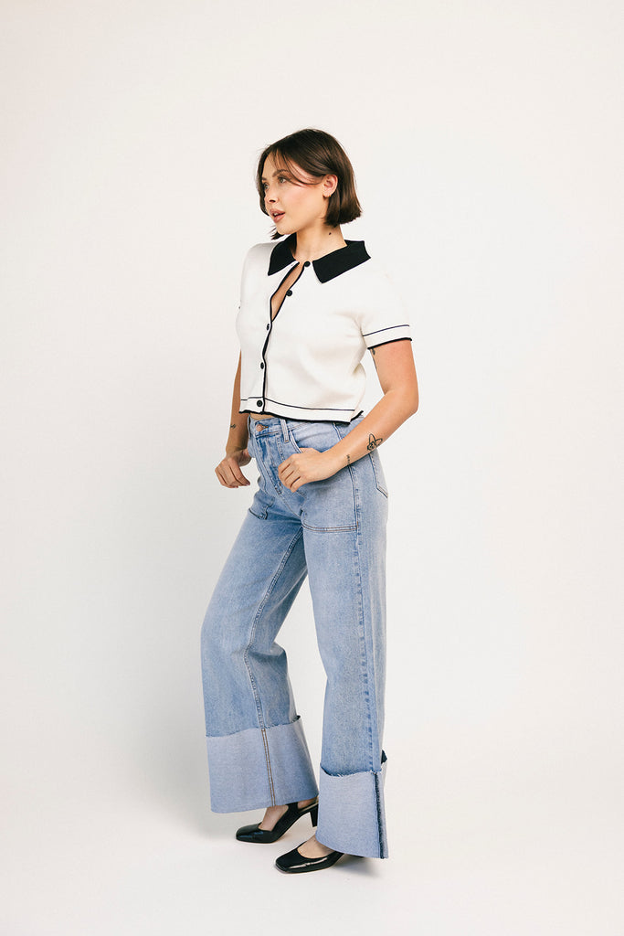 rhea button top